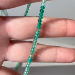 Faceted Green Agate Beads (30cm)