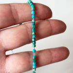 Squarely Faceted Turquoise Beads (30cm)