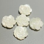Mother of Pearl Rose Flower Bead 12 mm – for Jewelry & Craft Projects