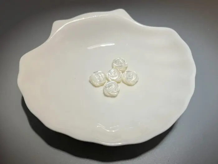 10mm Perlmutt (MOP) Rose Blumen – Bild 4
