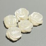 Mother of Pearl Rose Flower Beads 10 mm – for Jewelry & Craft Projects