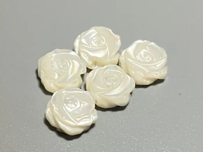 10mm Perlmutt (MOP) Rose Blumen – Bild 1