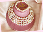 White, Pink, and Orange Natural Pearls Bracelet and Necklace Set (150cm & 18cm)) – Bild 2