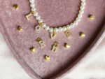 Gold-Plated Letter with Cubic Zirconia (around 8x5 mm)