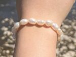 Handcrafted Baroque Freshwater Pearl Bracelet – 18 cm, White, 4–5 mm Pearls, No Clasp - Image 2