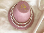 Natural Round Light Lavender Pearls Necklace (75cm) – Bild 3