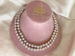 Natural Round Lavender Pearls Necklace (75 cm) - Image 3