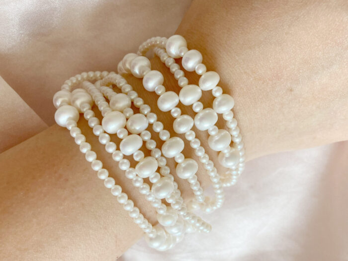 Stylish Natural White Pearls Necklace (155cm) – Bild 4