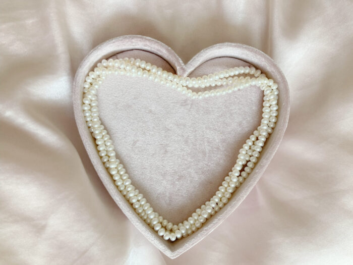 Natural White Pearls Necklace (115cm long with 4-5mm pearls) – Bild 1