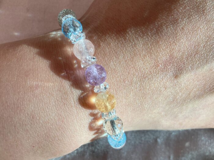 Natural Gemstone Ball Bracelet (18cm) – Bild 2