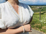 Natural White Pearls Necklace and Bracelet Set (80cm & 18cm) – Bild 2