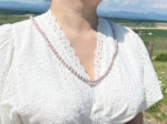 Natural Round Lavender Pearls Necklace (75 cm) - Image 2