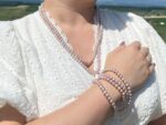 Natural Lavender Pearls Two Necklaces Set (75 cm + 115cm)