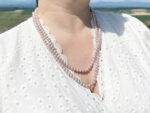 Natural Lavender Pearls Necklace (115 cm) – Bild 2