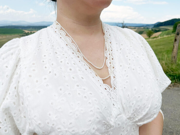 Natural White Pearls Necklace (115cm long with 3-3.5mm pearls) – Bild 2