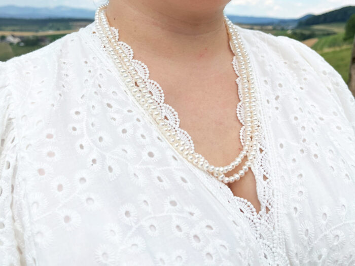Natural White Pearls Necklace (115cm long with 4-5mm pearls) – Bild 2