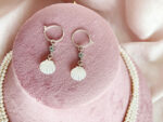 Mother-of-Pearl Shell Necklace and Earrings Set - Image 2