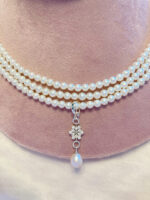 Sparkling Snow Necklace and Earrings Set - Image 3