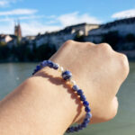 Natural Sodalite with Pearls & S925 Silver Bracelet – Handcrafted Gemstone Jewelry